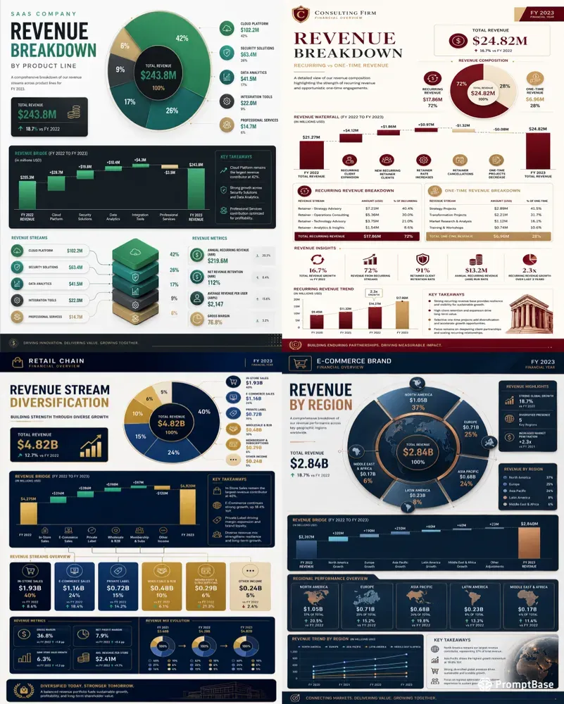 Revenue Breakdown Infographics