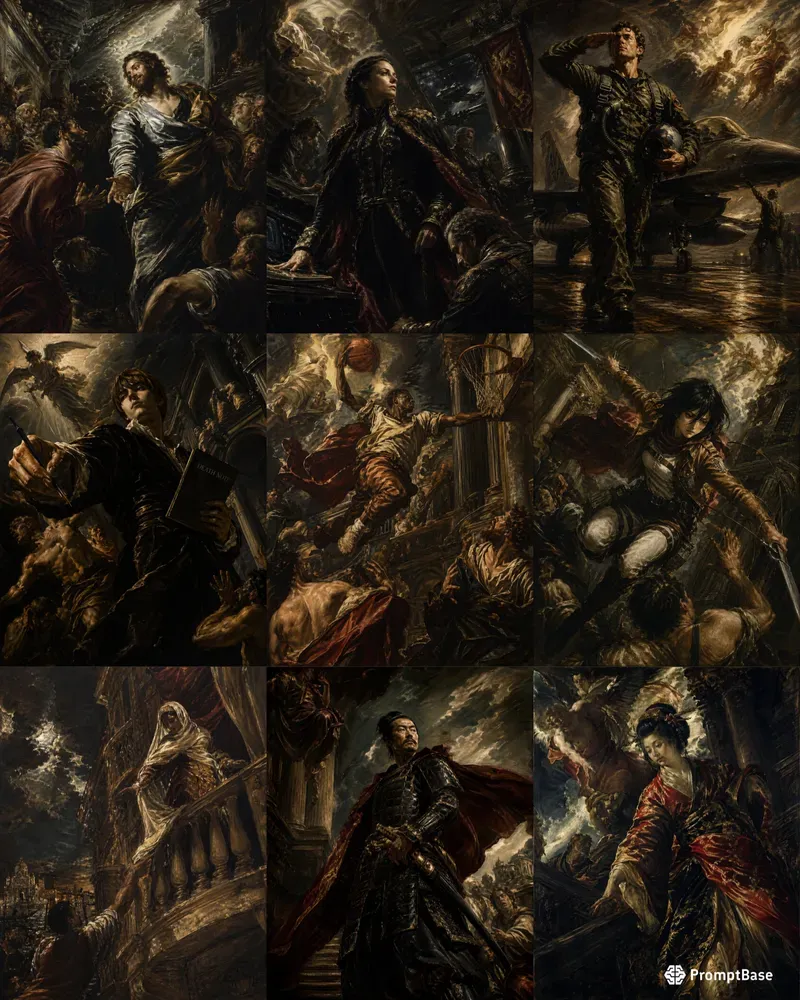 Tintoretto Style Renaissance Paintings