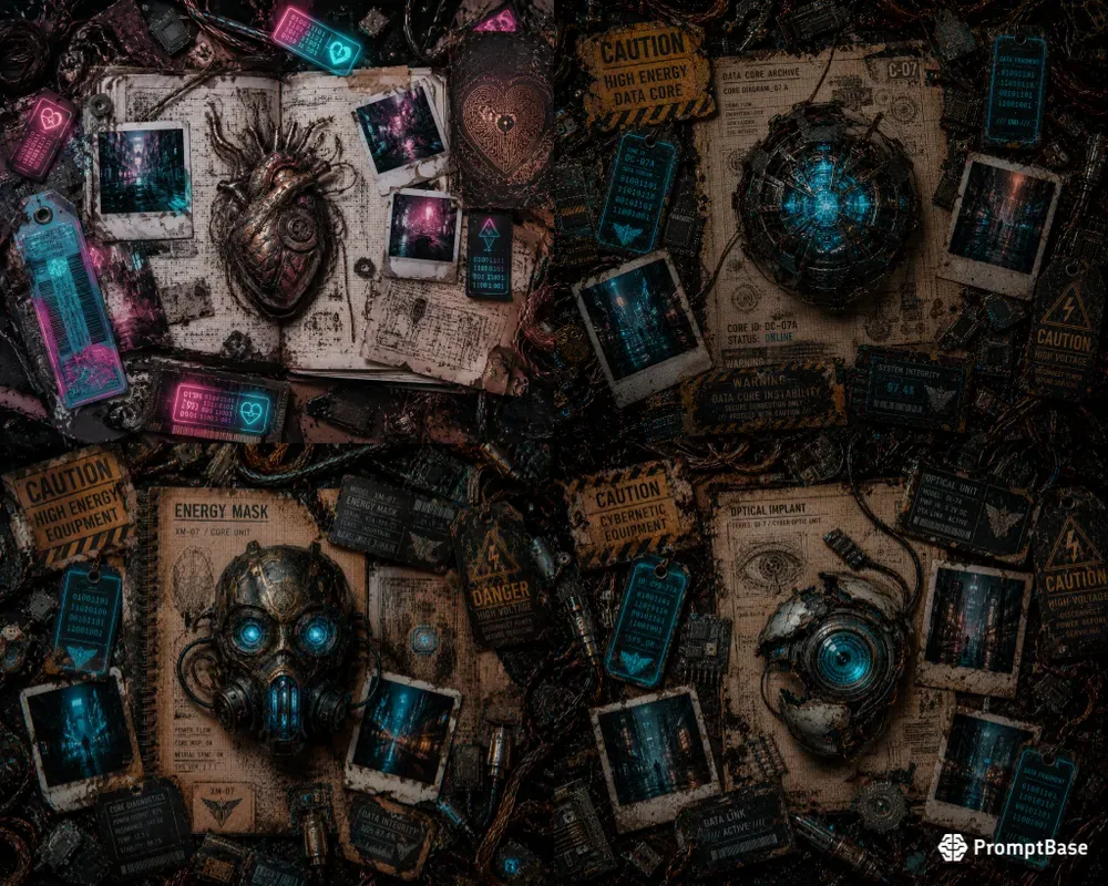 Cyberpunk Junk Journal Scrapbook Kits