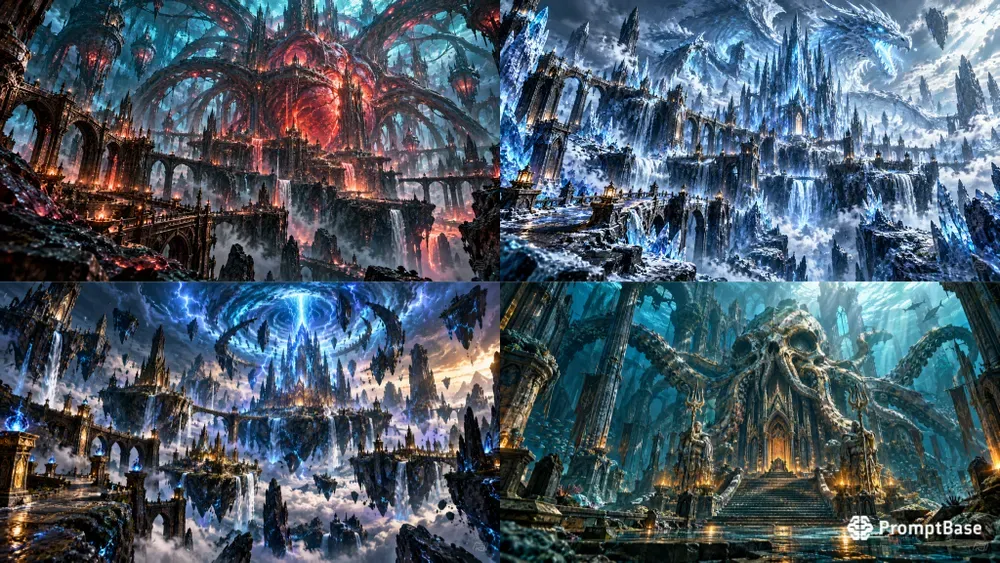 Dark Fantasy Game Matte Painting Art