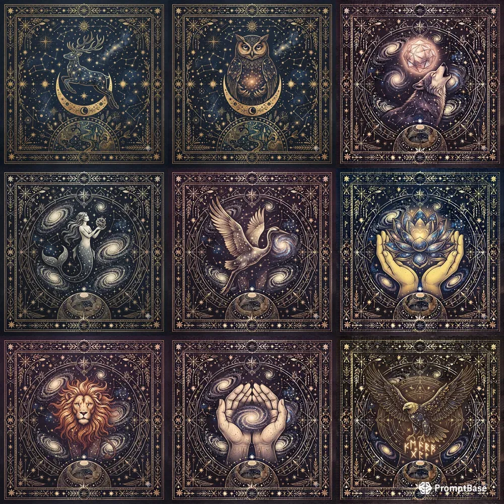 Celestial Folkart Constellation Maps