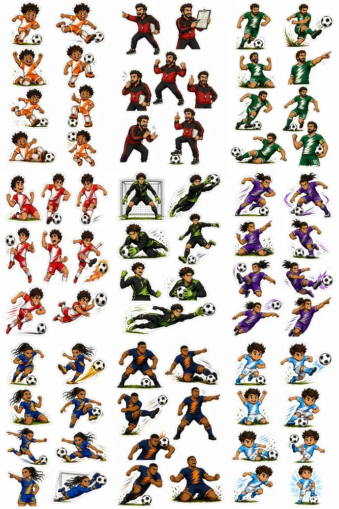 Football Player Sticker Pack Gens