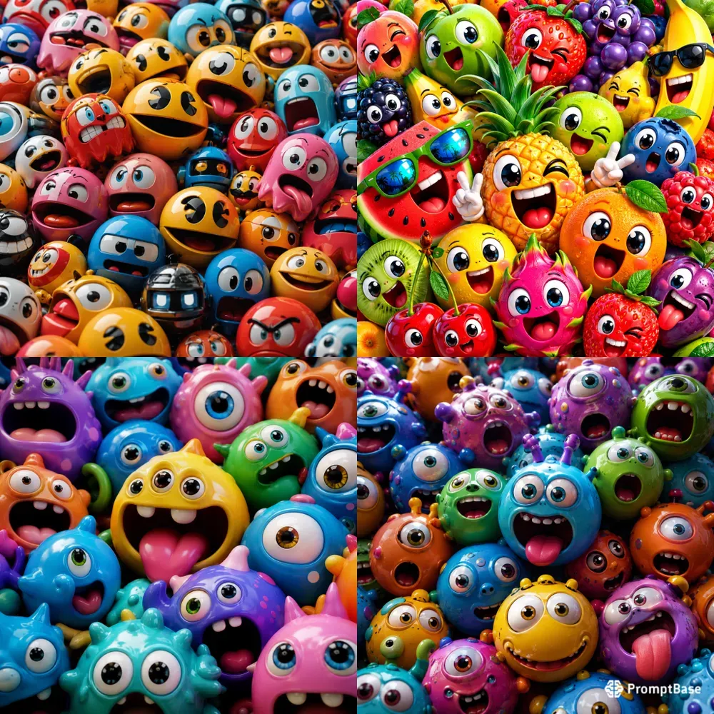 Crowded 3D Emoji Chaos Generator