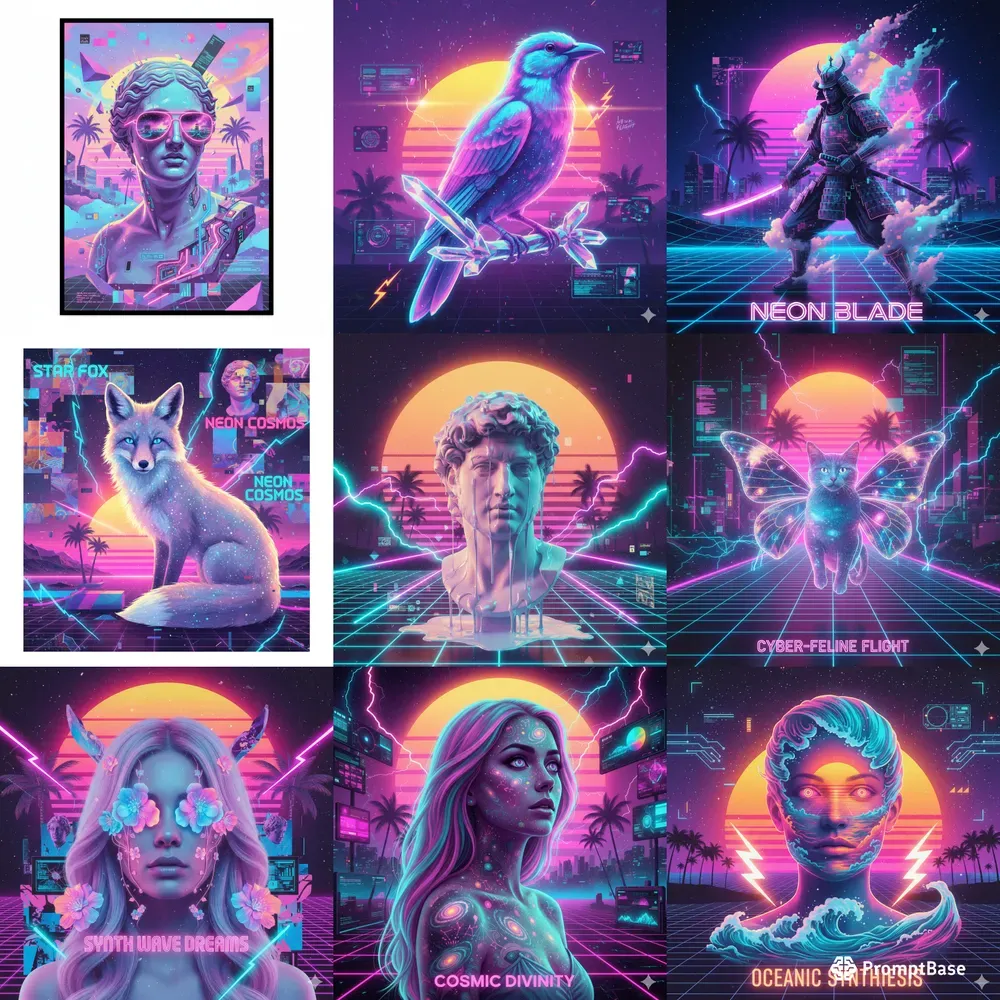 Vaporwave Dream Pop Portraits
