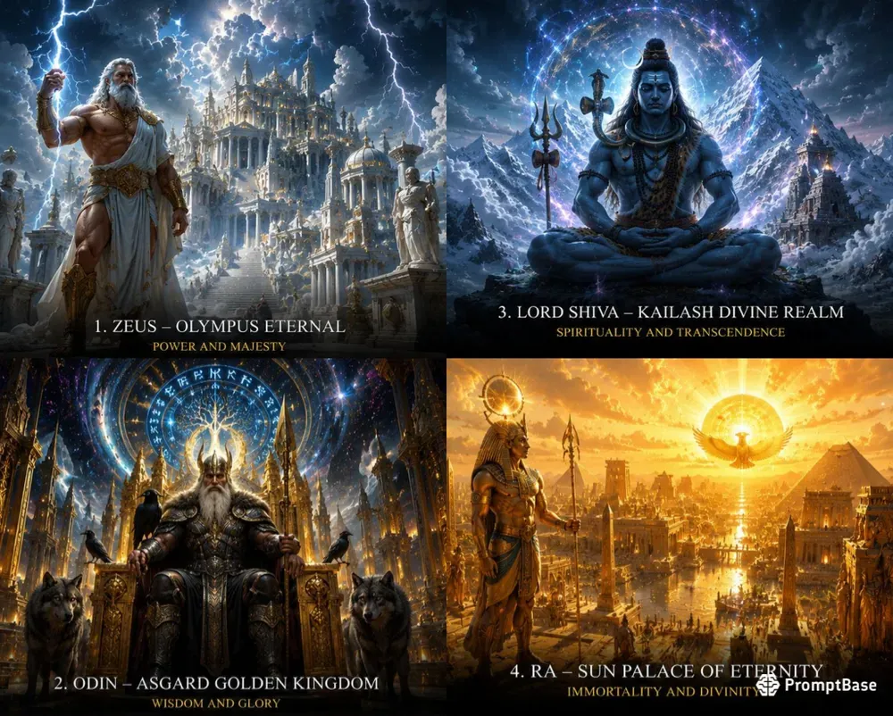 Mythological Gods Divine Realms
