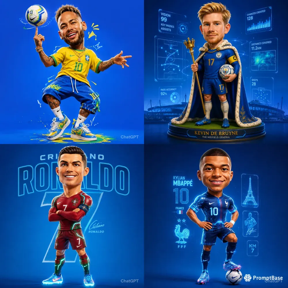 Football Legends Cartoon Packs