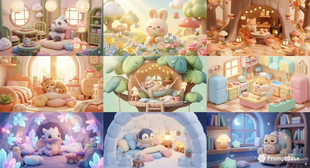 Cozy Kawaii 3D Characters