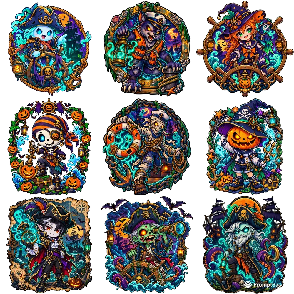 Halloween Sailor Tshirt Prints