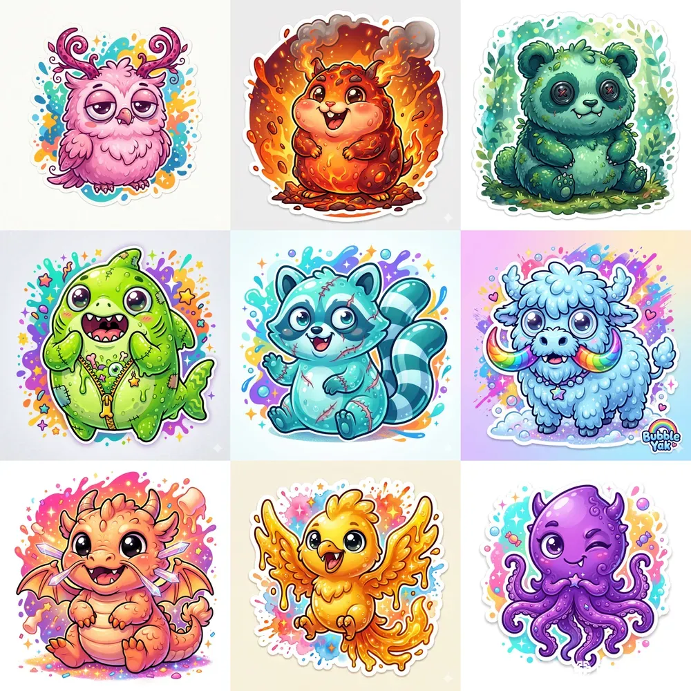 Cute Mascot Monster Characters