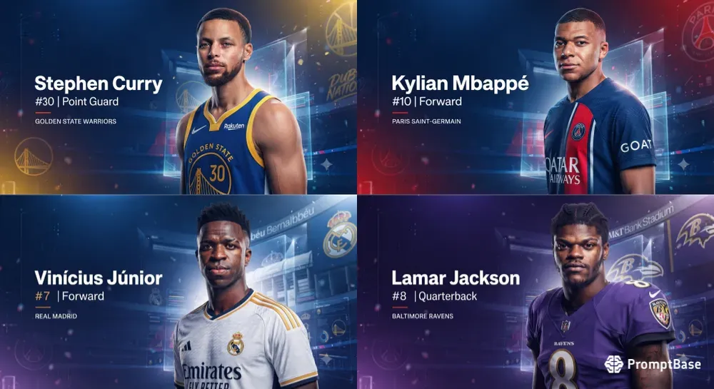 Futuristic Sports Star Portraits