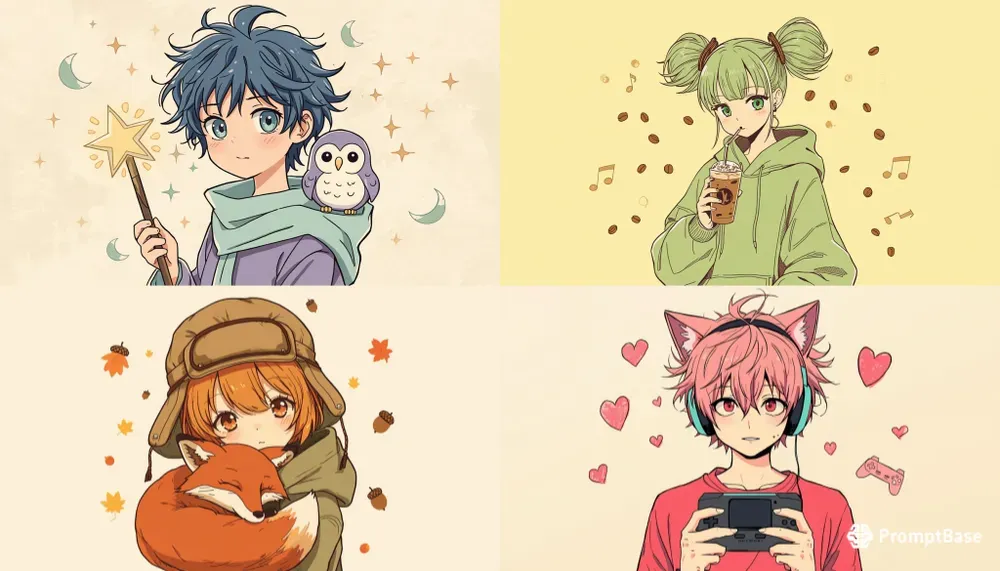 Whimsical 2D Anime Papercut Art