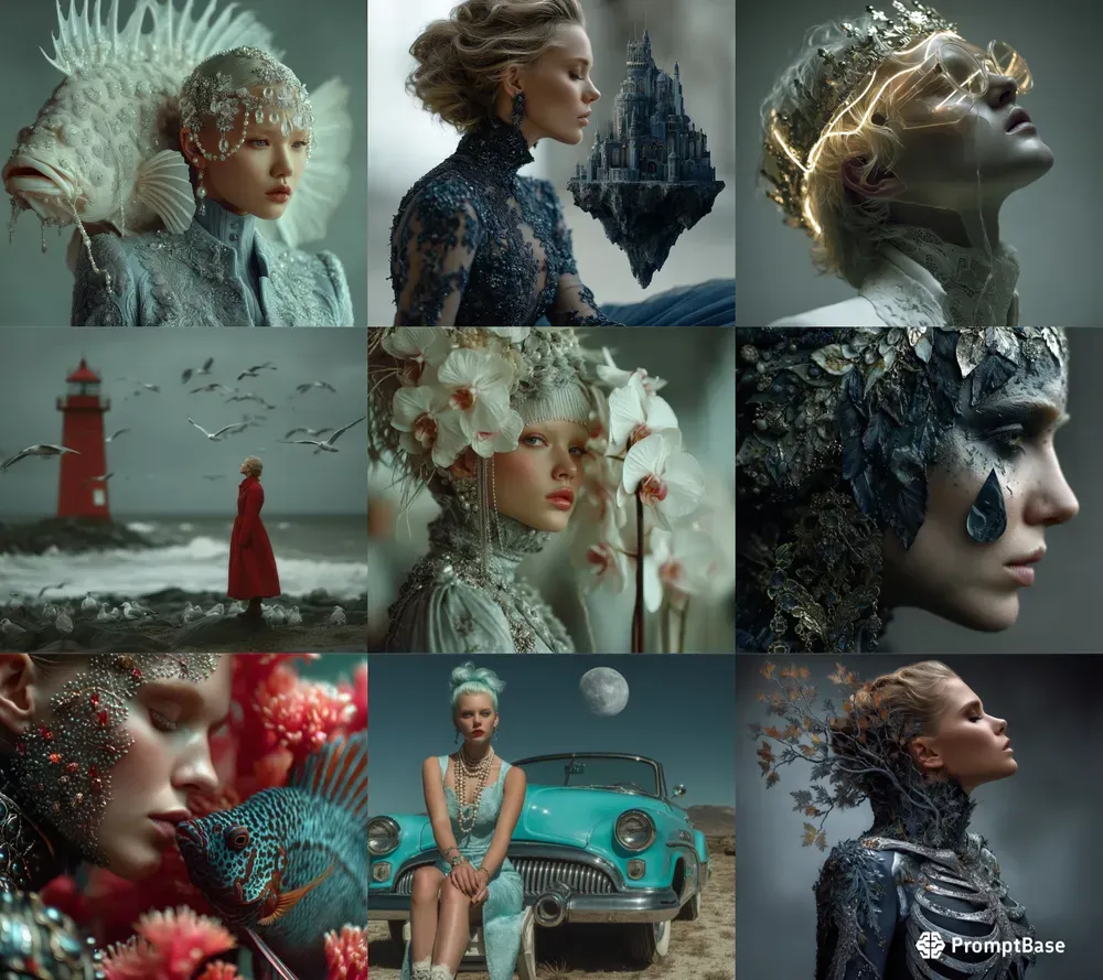 Avantgarde Grayblue Surrealism