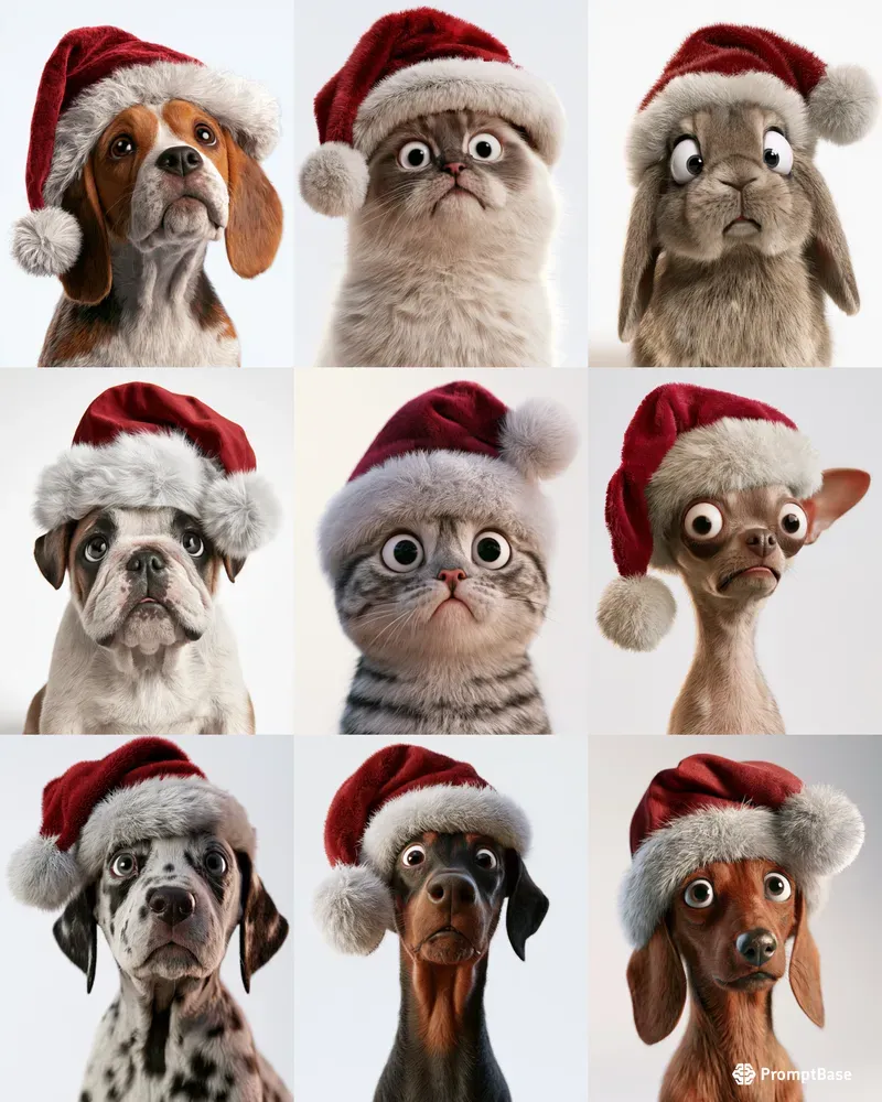 3D Christmas Mascots For Merch