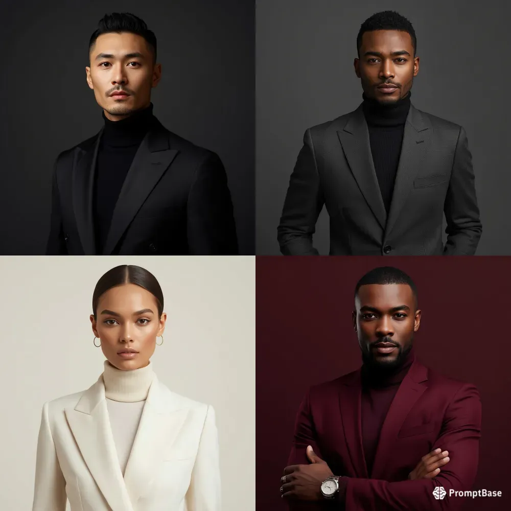 Luxury Monochromatic Studio Portraits