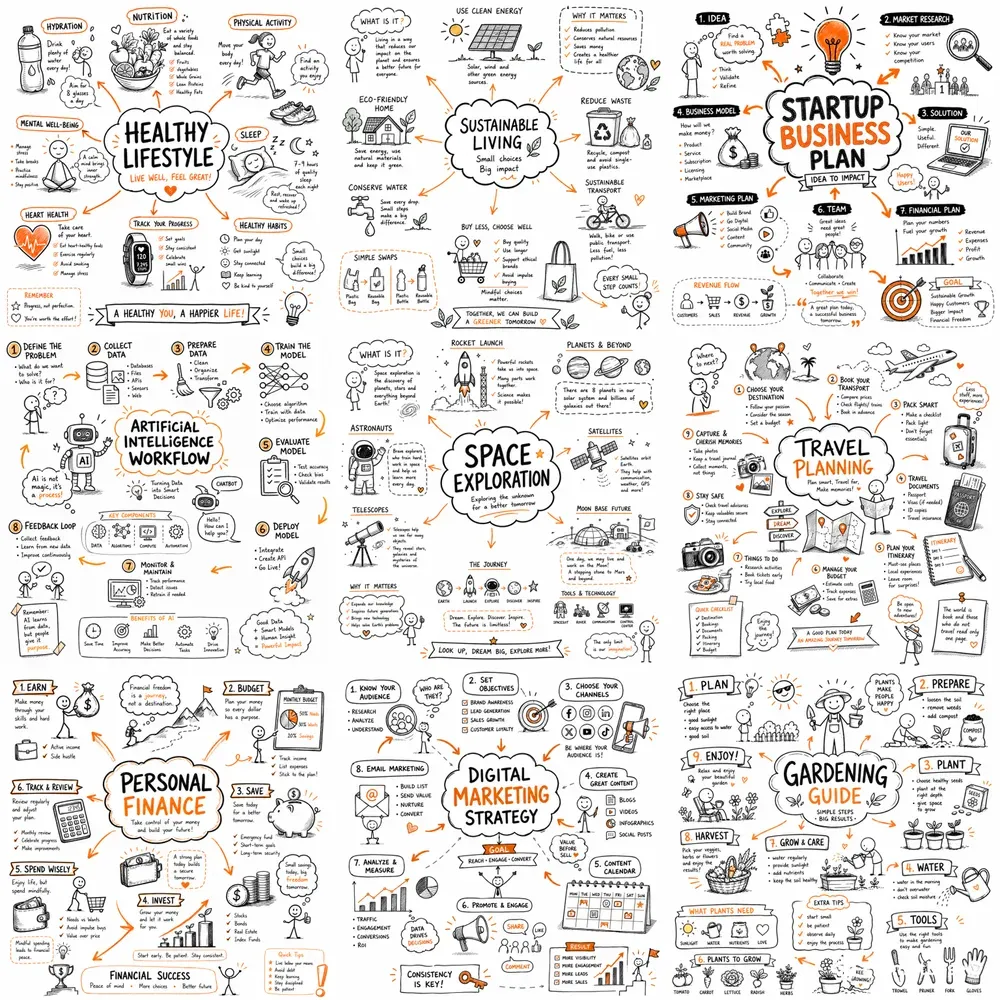 Visual Thinking Doodle Maps Collections