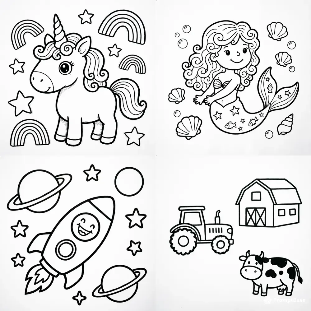 Magical Unicorn Cut Paste Funs