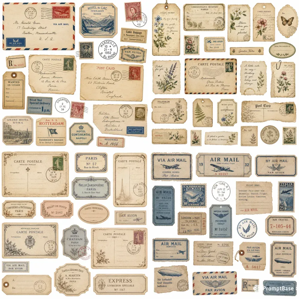 Vintage Postcard Ephemera