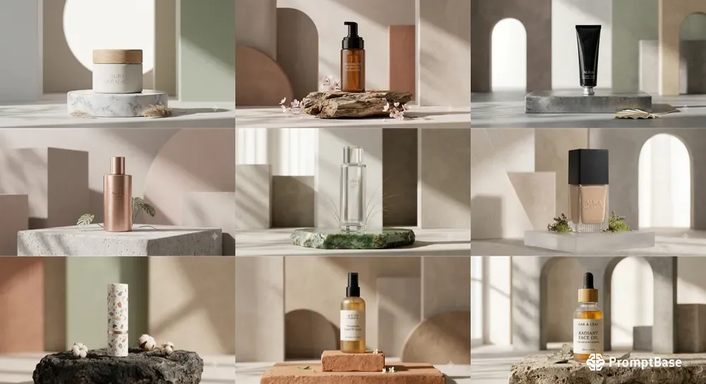 Luxury Minimal Cosmetic Product Mockups