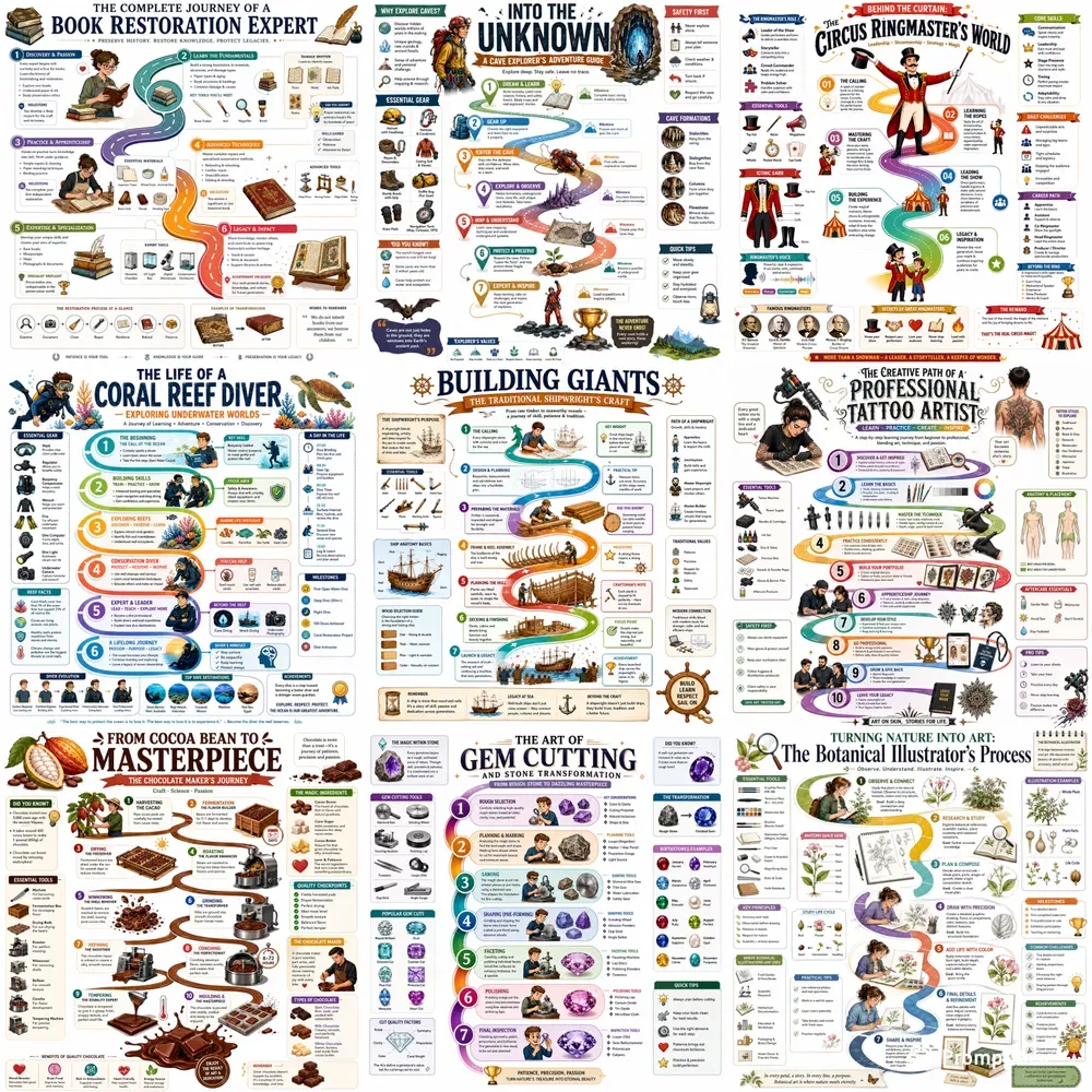 Character Journey Infographic Posters