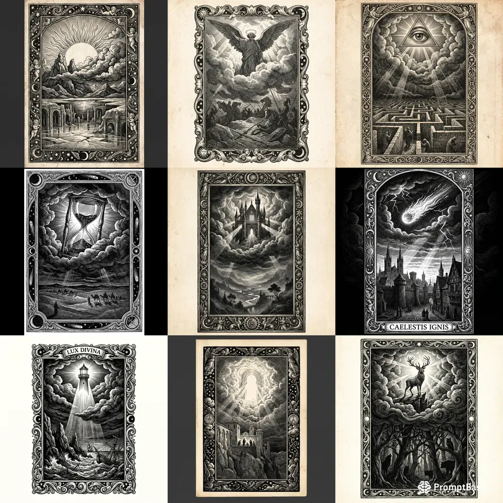Gustave Dore Woodcut Engravings
