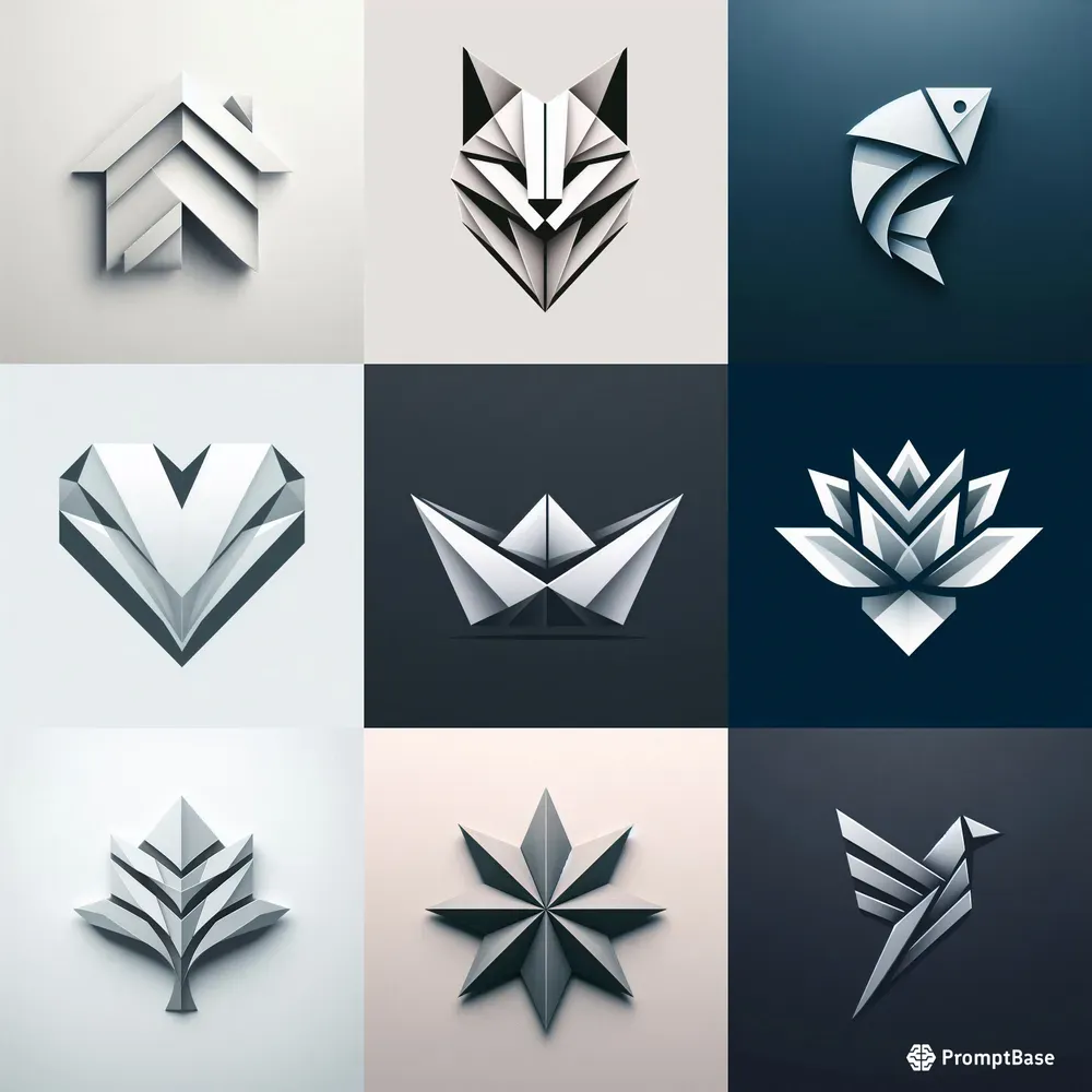 Origamiinspired Logo Designs
