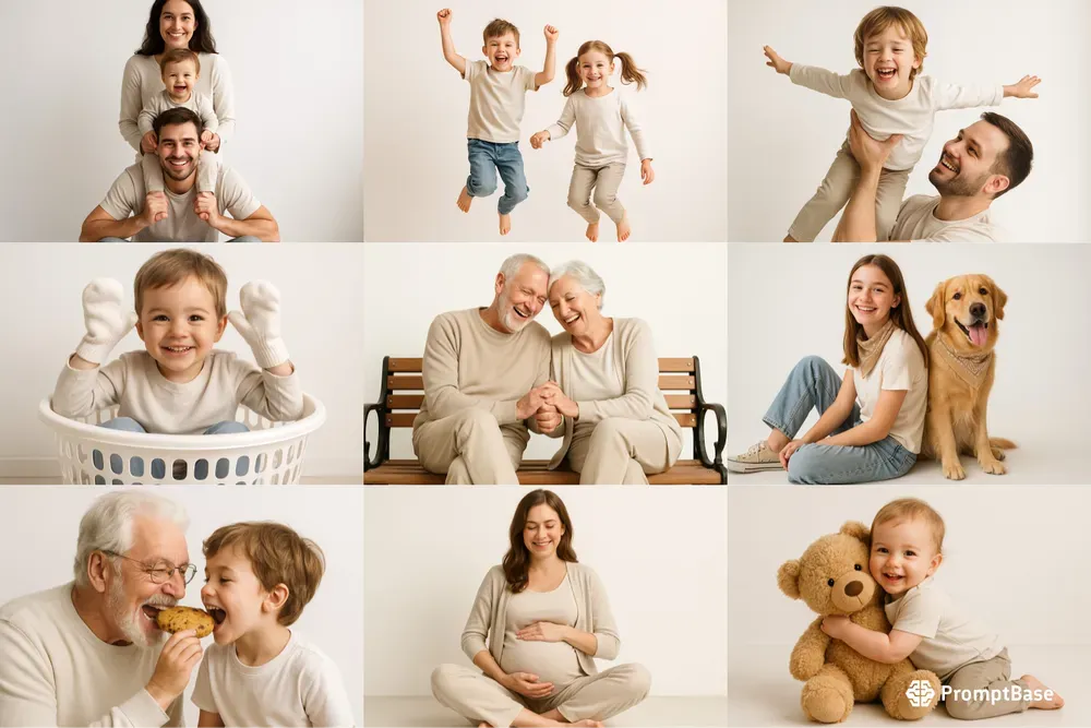 Playful Family Studio Portraits