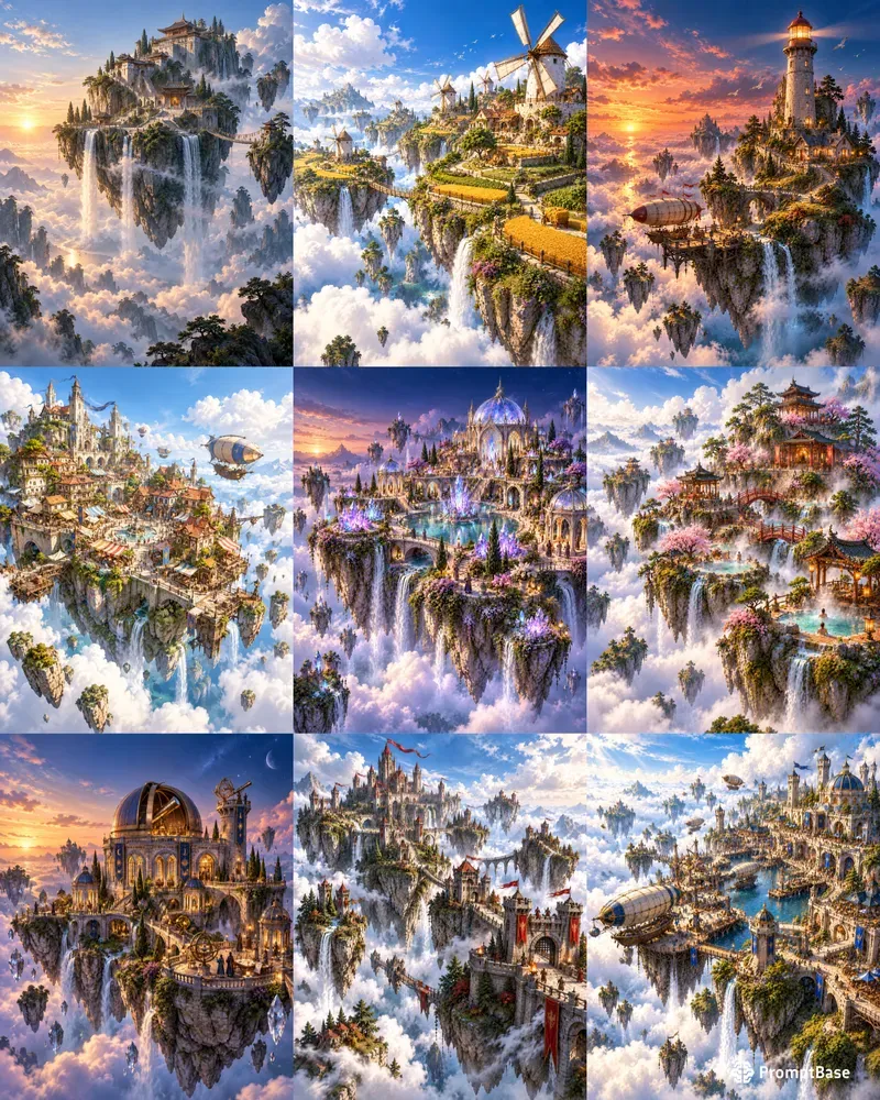 Fantasy Sky Island Visuals