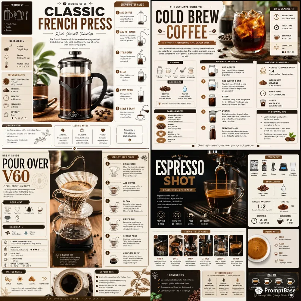 Premium Coffee Brew Guides
