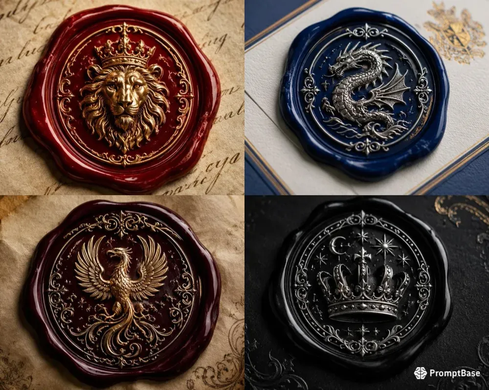 Luxury Wax Seal Royal Crest Generator