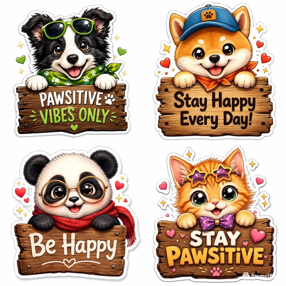 Cute Peekaboo Animal Stickers