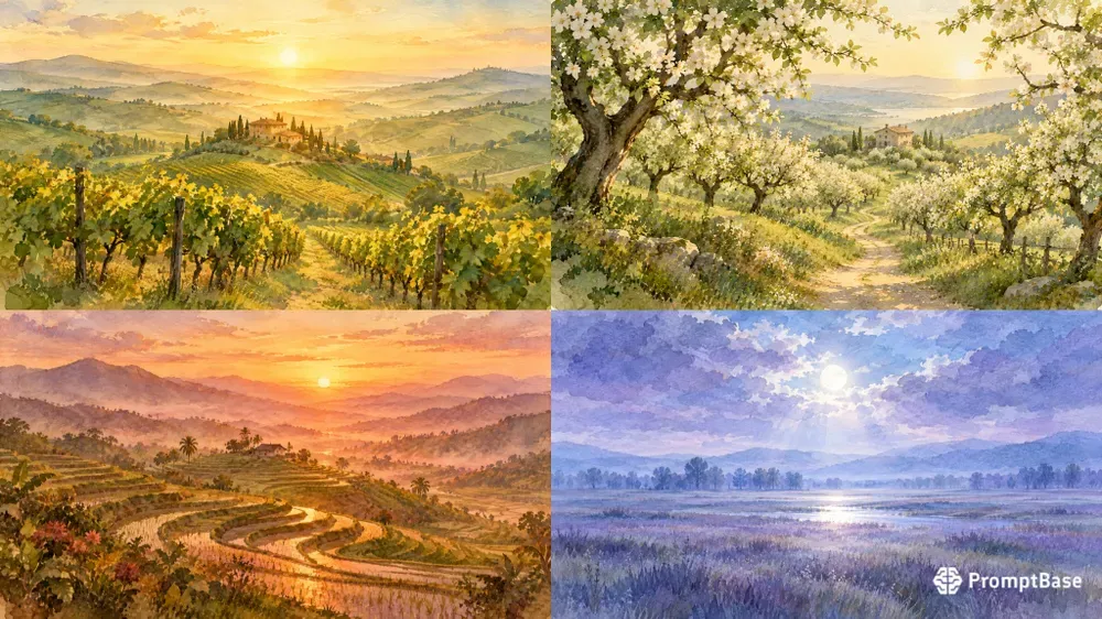 Layered Transparent Watercolor Lights