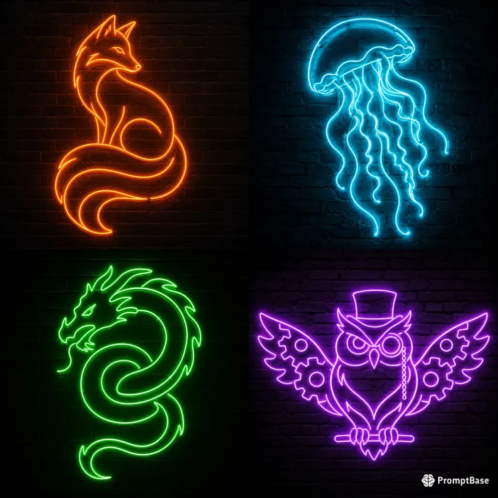 Neon Silhouette Legends