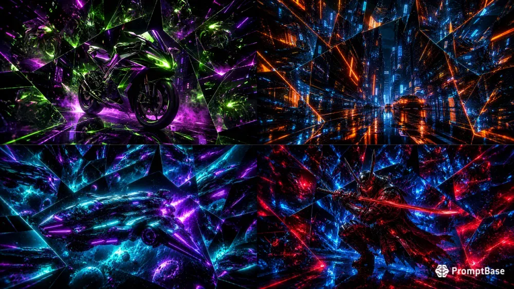 Cyber Neon Kaleidoscopes