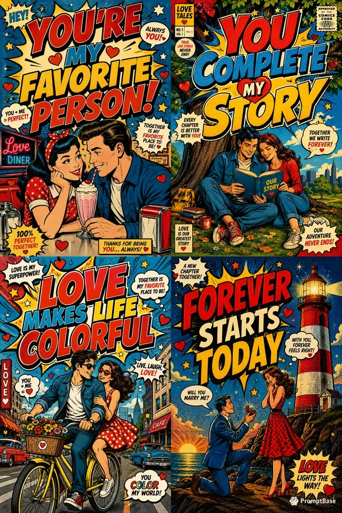 Pop Art Romance Posters