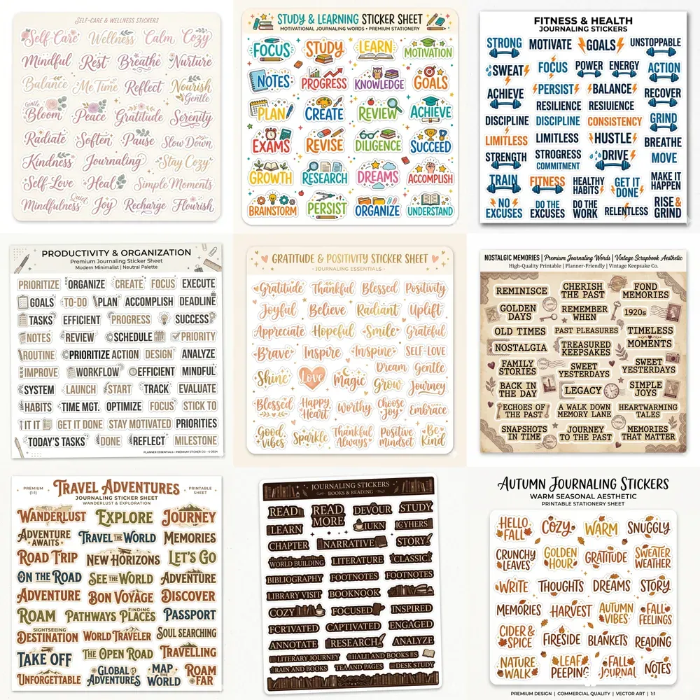 Journaling Word Stickers Generator