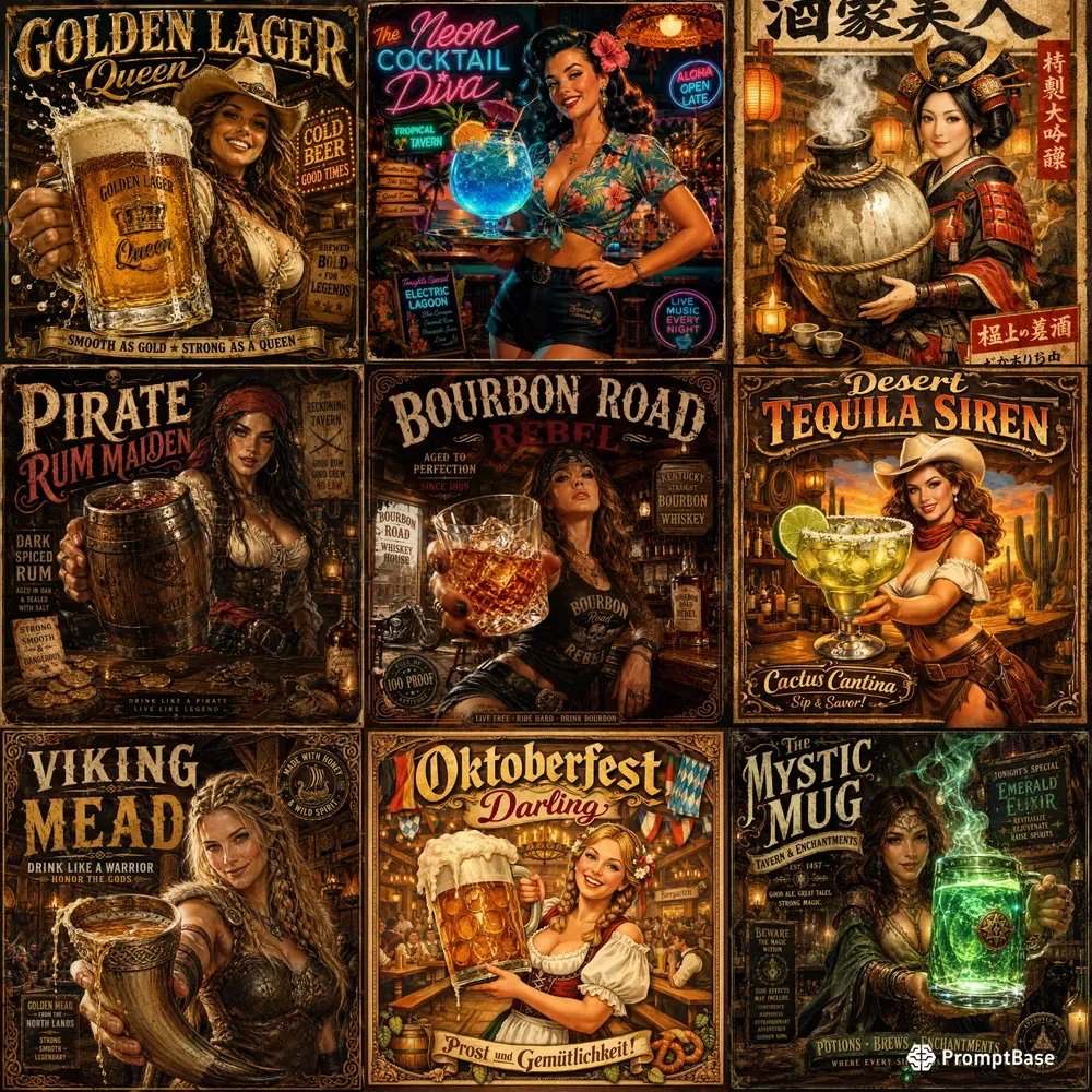 Wild Tavern Legends Vintage Pinups
