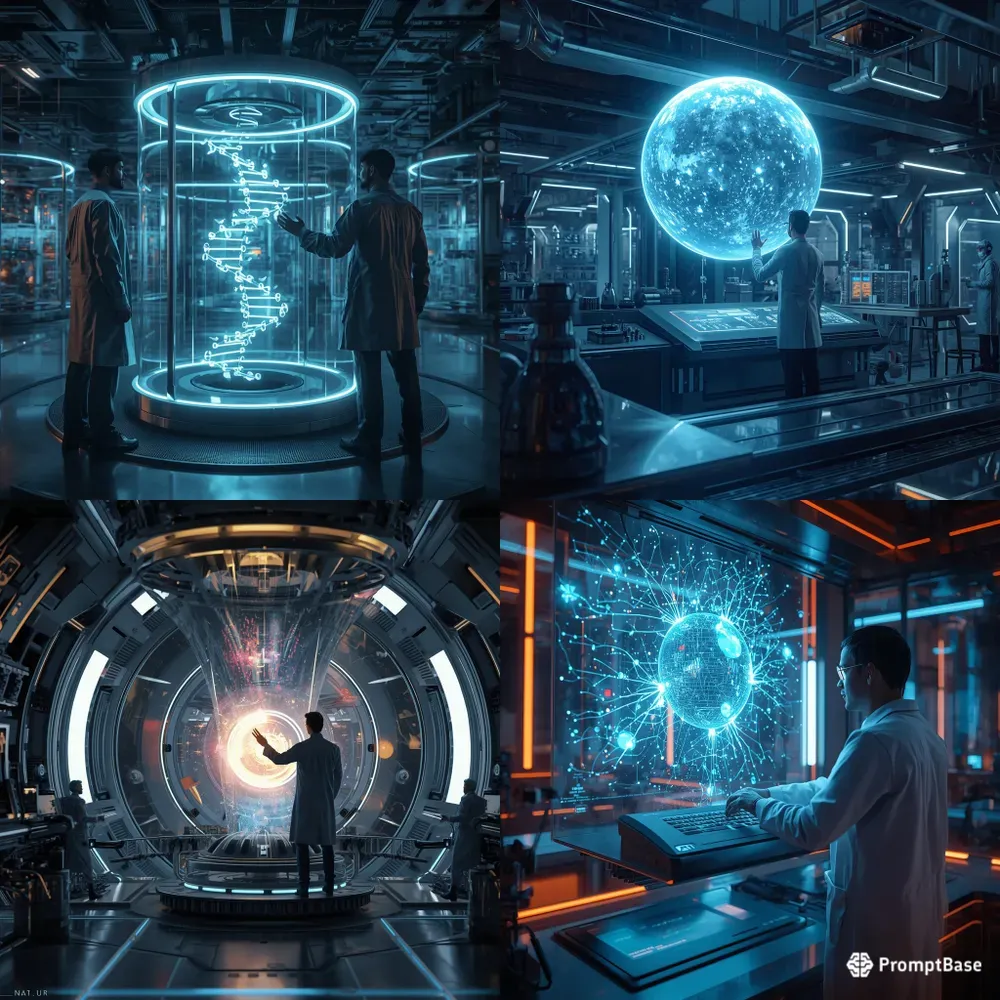 3D Futuristic Quantum Labs