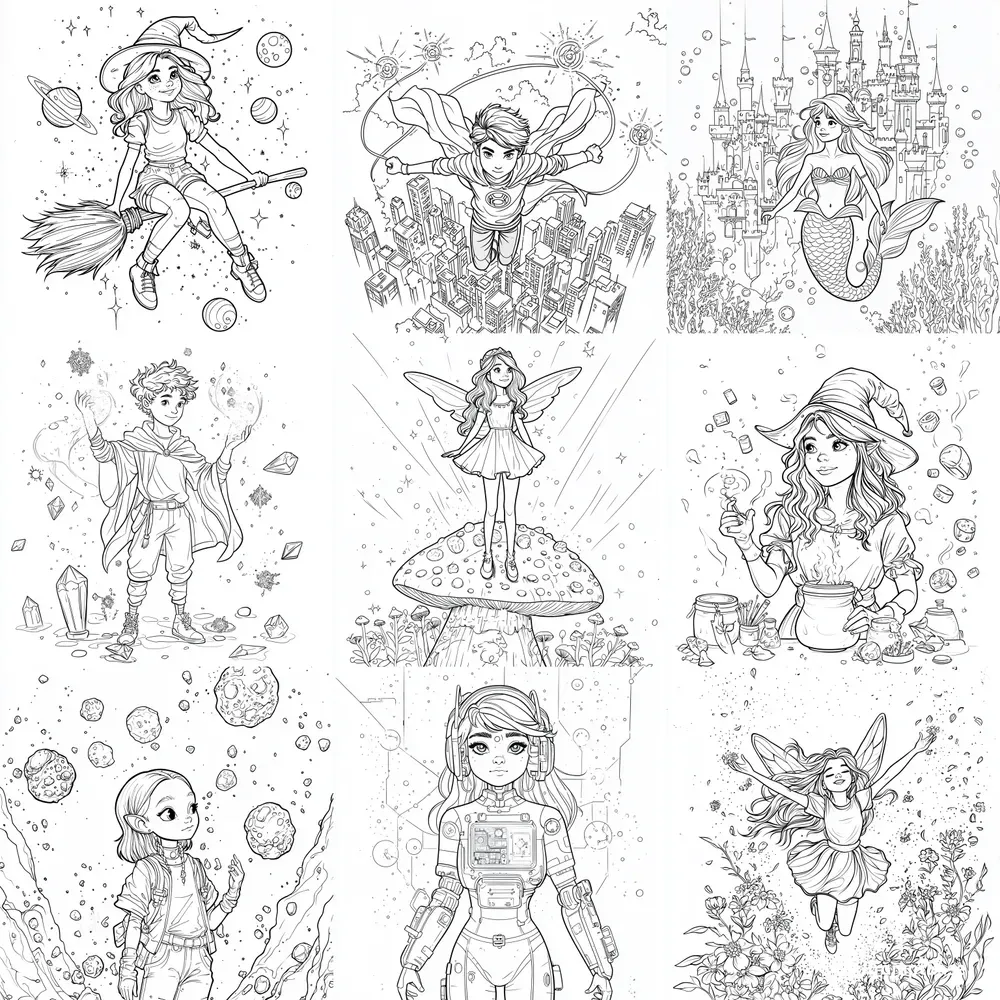 Fantasy Character Coloring Pages