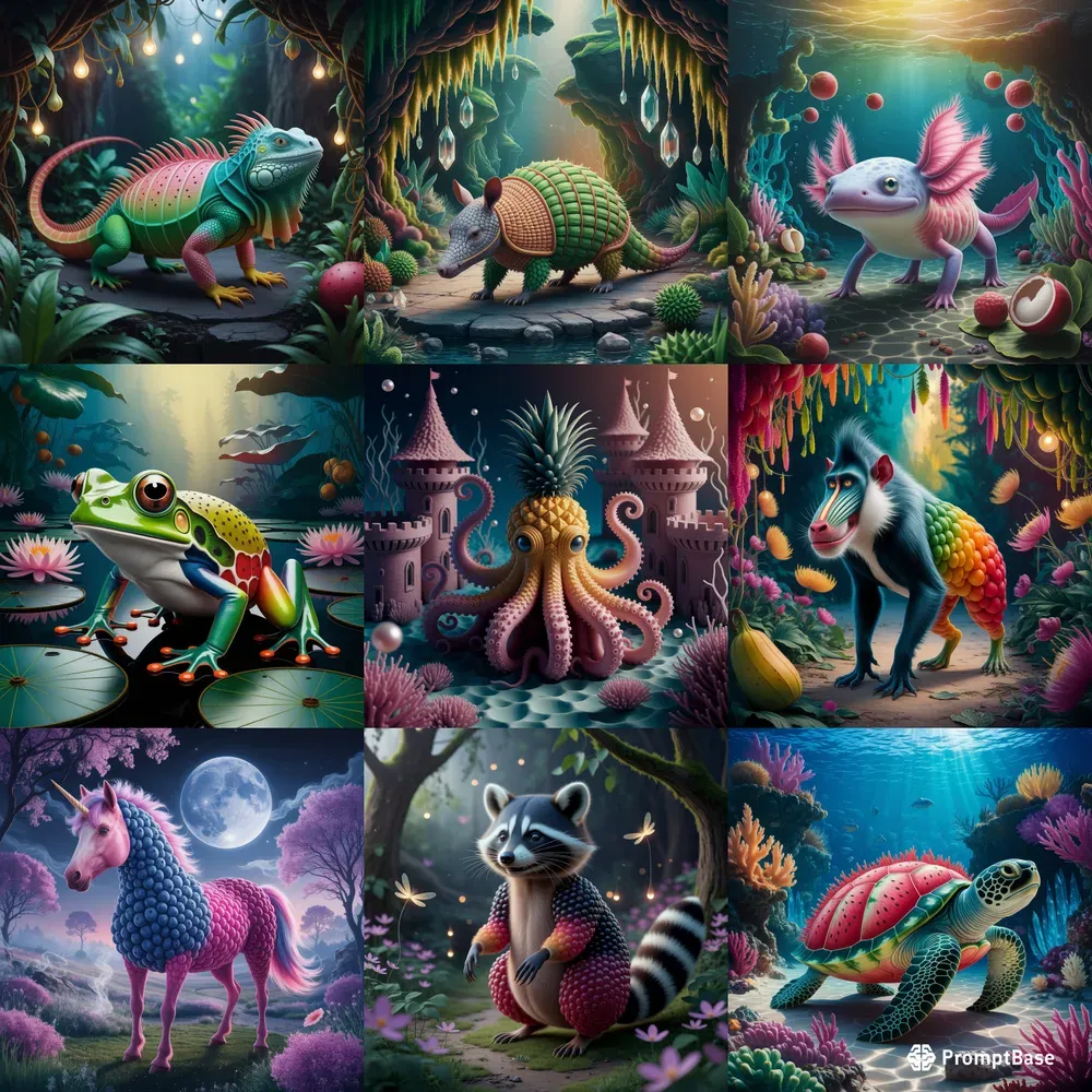 Fantasy Animalfruit Hybrid Art