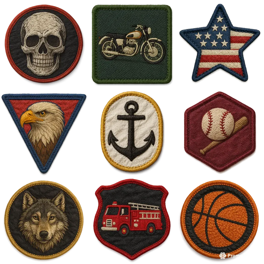 Realistic Embroidered Patch Generators