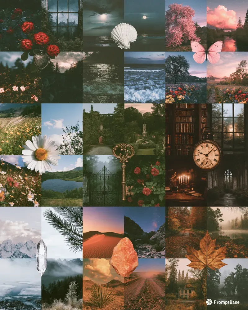 Atmospheric 4panel Photo Mood Collages