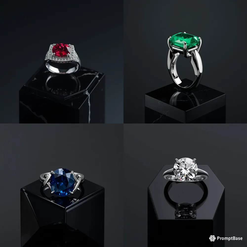 Luxury Jewelry Rings Showcases