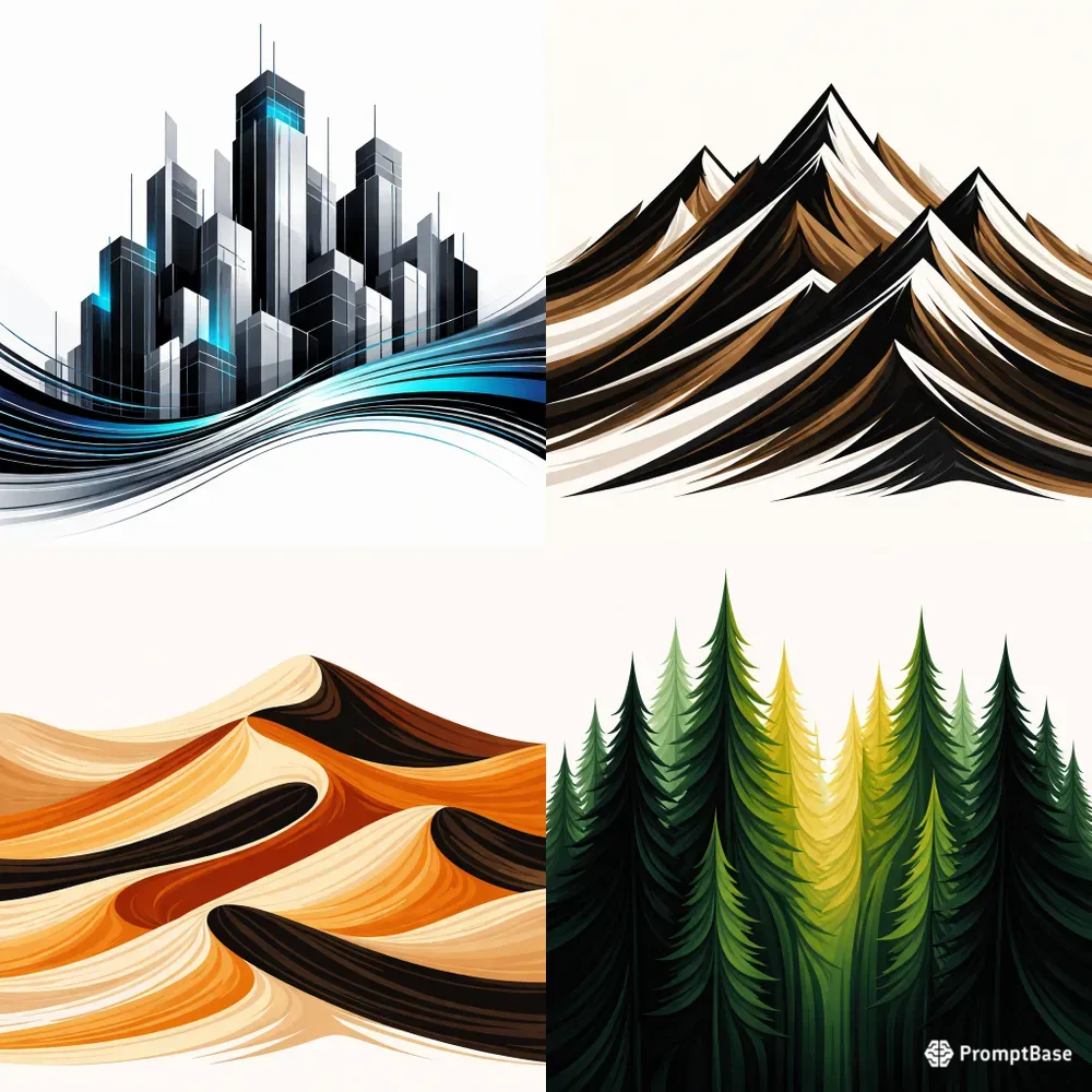 Abstract Line Art Paintings