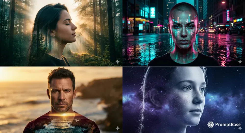 Cinematic Double Exposure Portraits