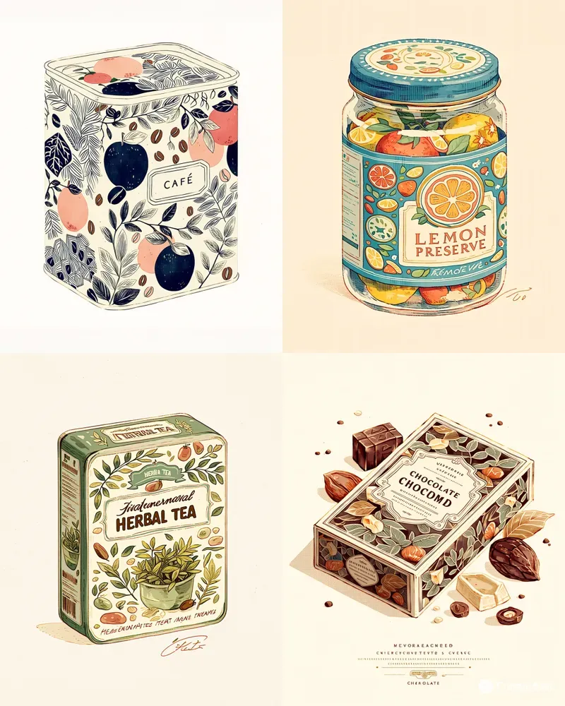 Vintage Mediterranean Packaging Generator