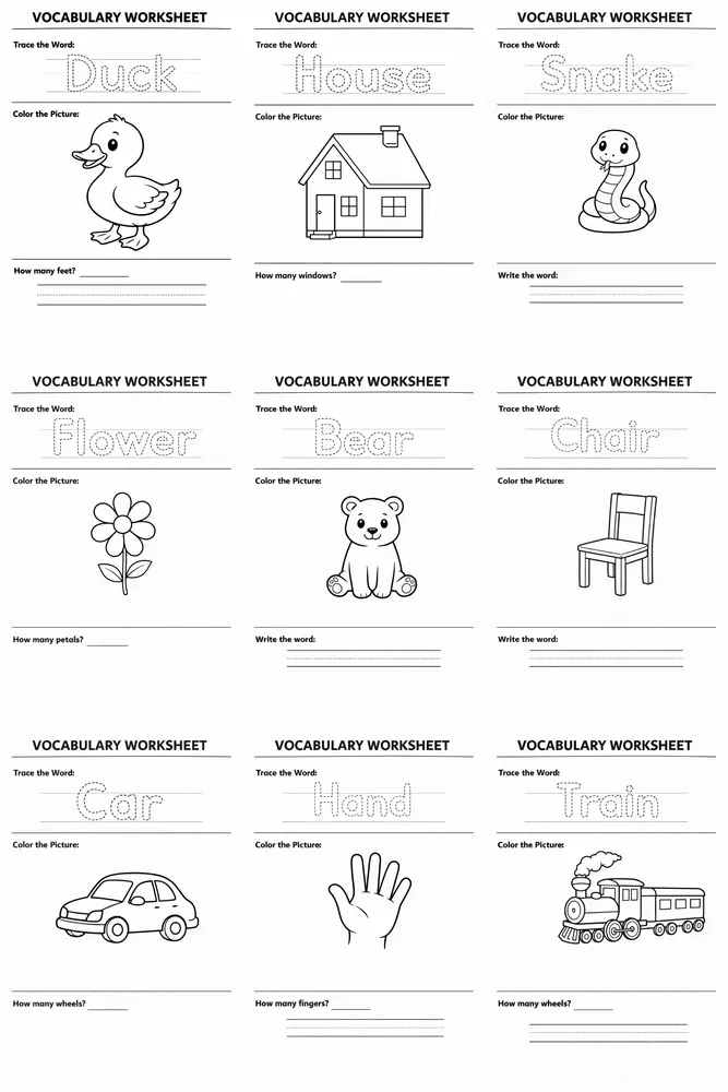 Word Tracing Worksheet Generator