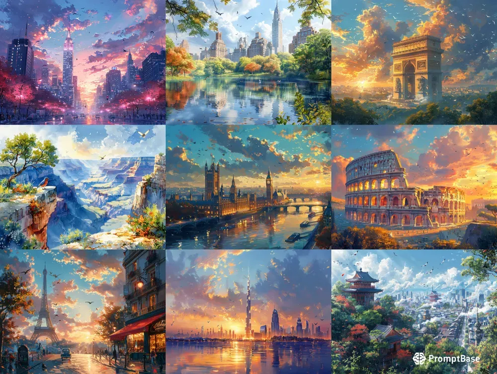 Premium City And Landscape Wall Art
