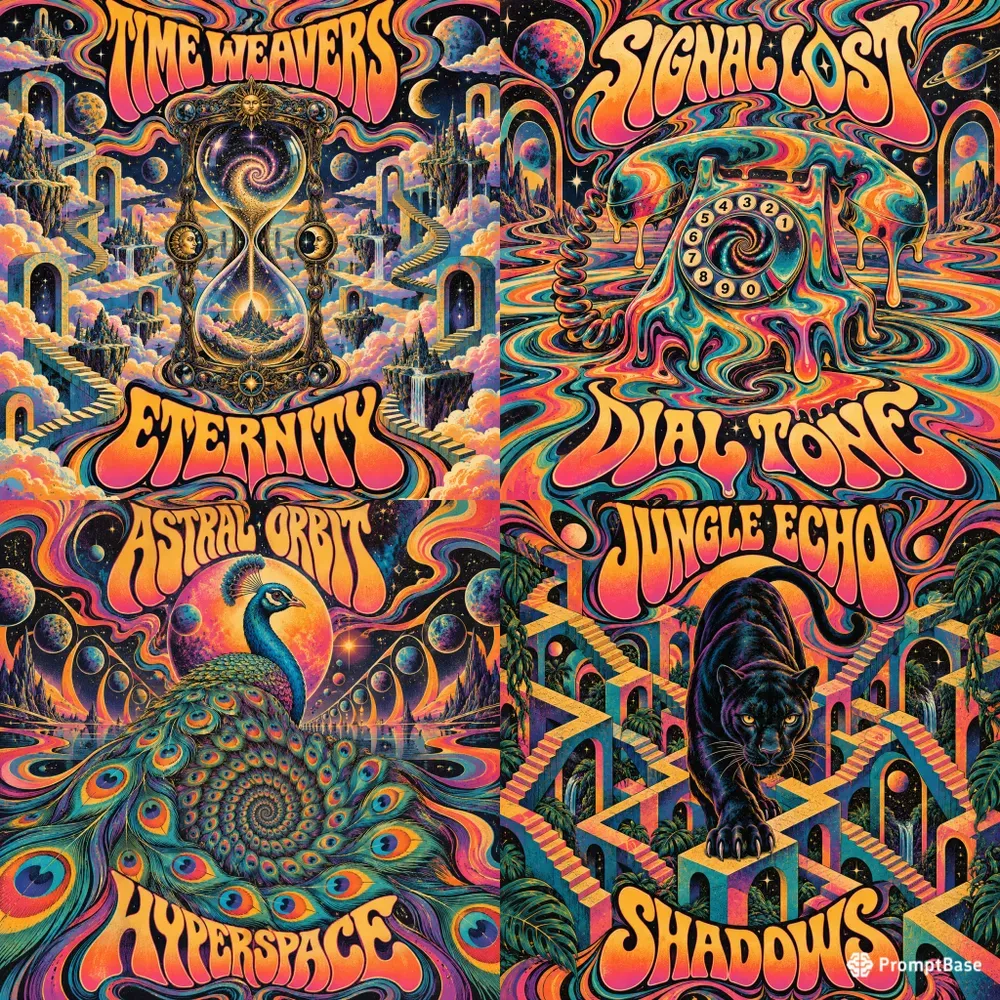 Retro Psychedelic Surreal Vinyl Covers