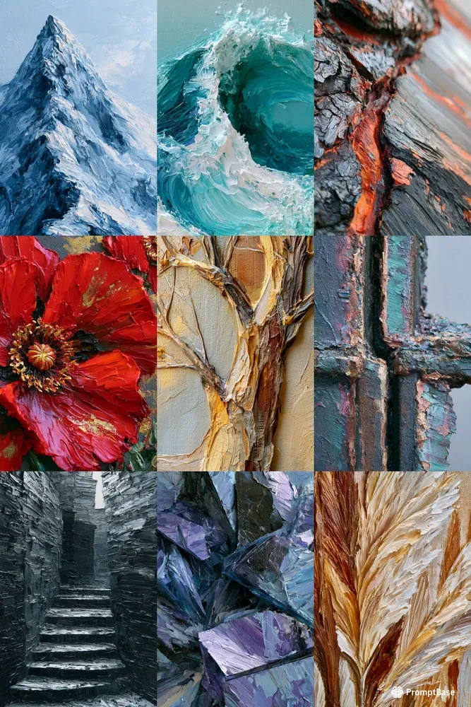 Abstract Impasto Palette Knives