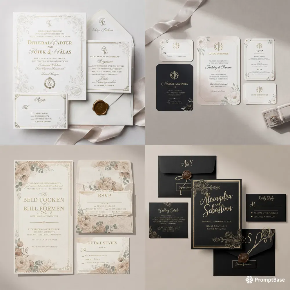Luxury Wedding Invitation Suites